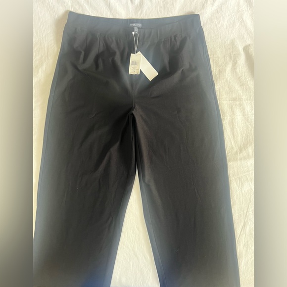 Eileen Fisher Washable Stretch Crepe Straight Pant with Yoke Black 1X NWT $168 - Picture 5 of 10